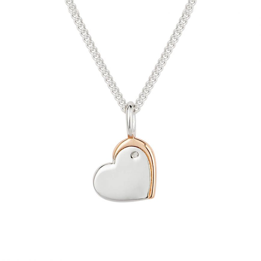 D For Diamond | Silver Heart Necklace