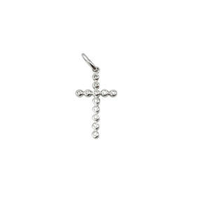 
            
                Load image into Gallery viewer, 9ct White Gold and Diamond Cross (No Chain)
            
        