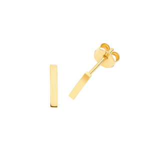 9ct Yellow Gold Bar Stud Earrings