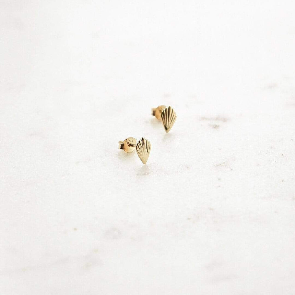 Daisy London Palm Stud Earrings | 18ct Gold Plated