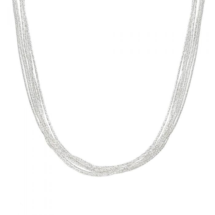 Real Effect | Multi Strand Silver Necklace