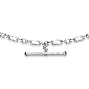 Kit Heath | Astoria Figaro Silver Chain Link T-Bar Necklace