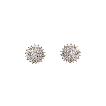 9ct Yellow Gold Urchin Diamond Cluster Earrings