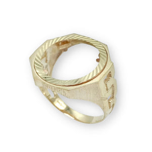 9ct Yellow Gold (Half) ID Sides Sovereign Ring