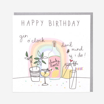 Belly Button Designs | Happy Birthday | Gin O’Clock