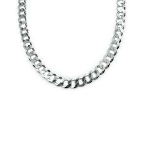 Sterling Silver Diamond Cut Flat Curb Chain