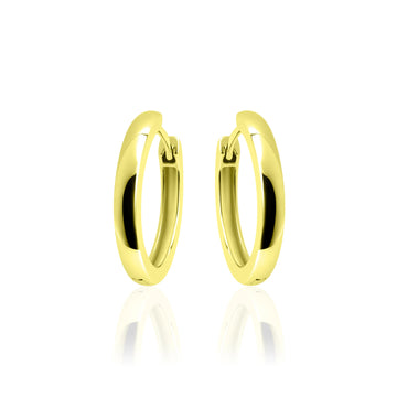 Gisser | Classic Gold Plated Sterling Silver Hoops - 13.5mm, 18mm, 22mm