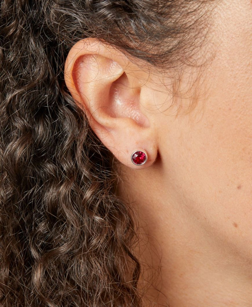 July Birthstone Stud Earrings - Maudes The Jewellers