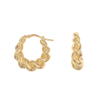 The Hoop Station | Small Luxury Twist Hoop Earrings