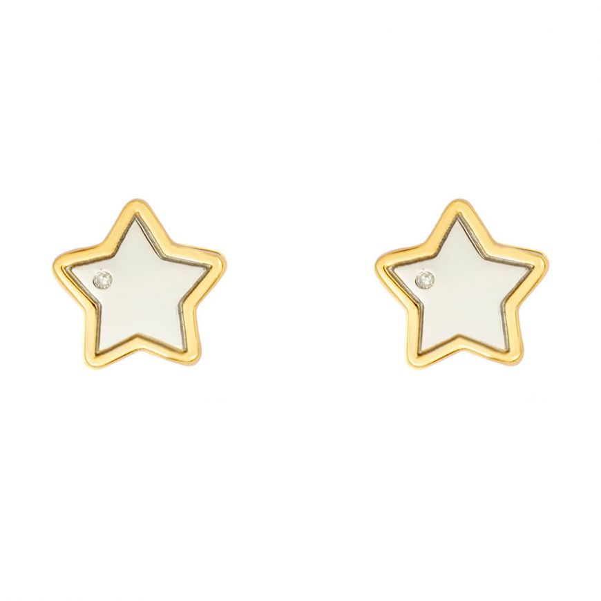 D For Diamond | Silver Star Stud Earrings