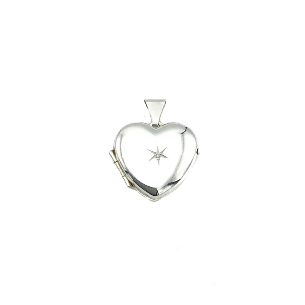 Sterling Silver Heart Locket (No Chain)