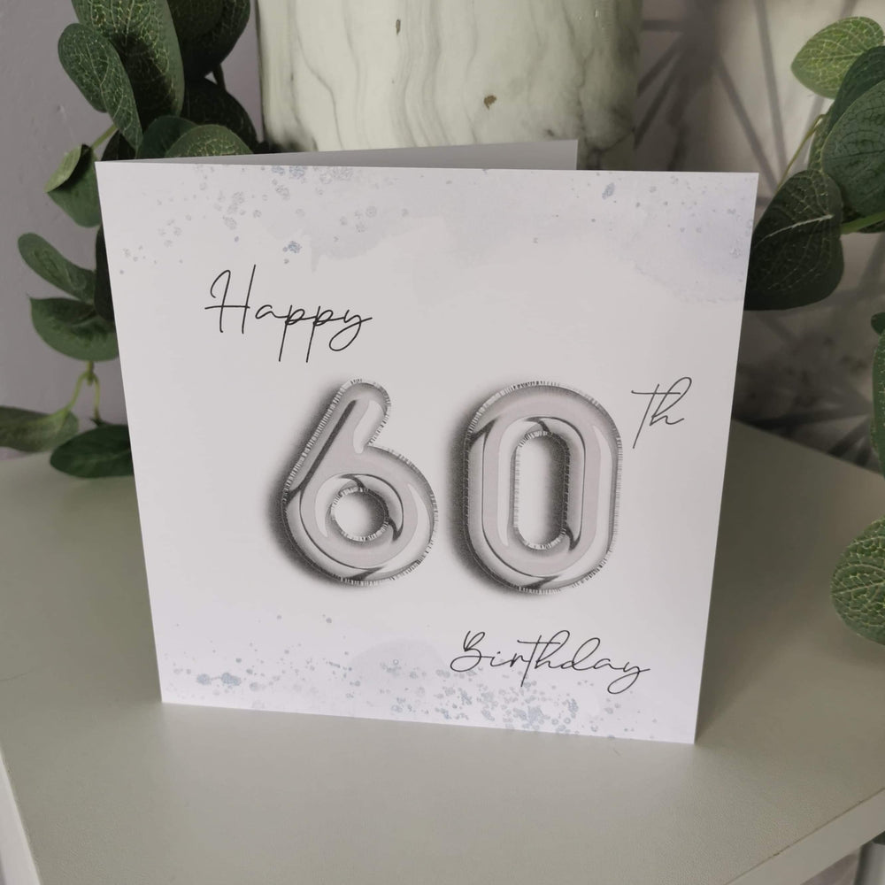 Balloon 60th Birthday Card