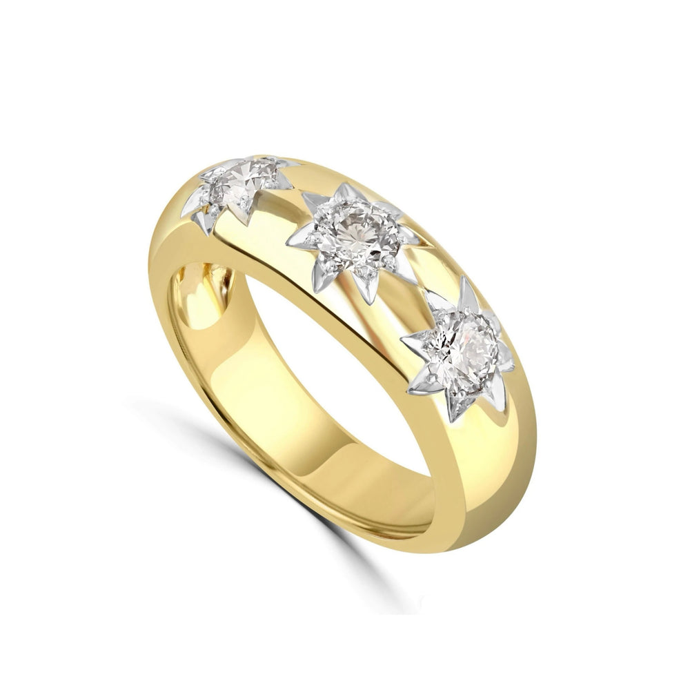 Pre Owned 9ct Yellow Gold Diamond Ring