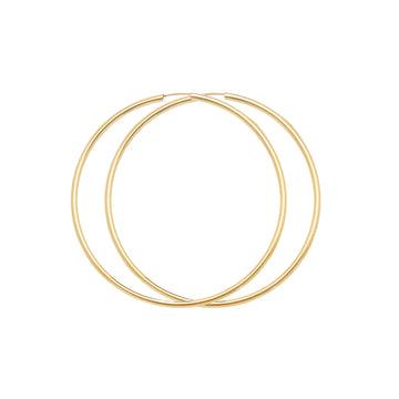 9ct Yellow Gold 55mm Sleeper Hoop Earrings