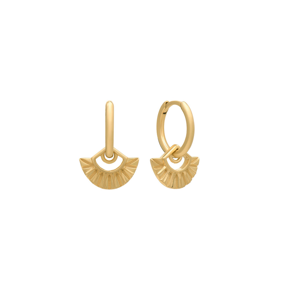 Rachel Jackson Deco Fan Hoop Earrings