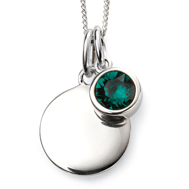 May BirthStone Pendant With Disc - Maudes The Jewellers