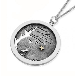 Linda Macdonald | Silver with Gold Star Necklace