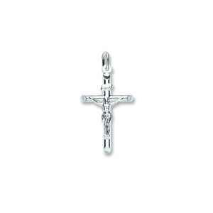 Sterling Silver Tubed Crucifix (No Chain)