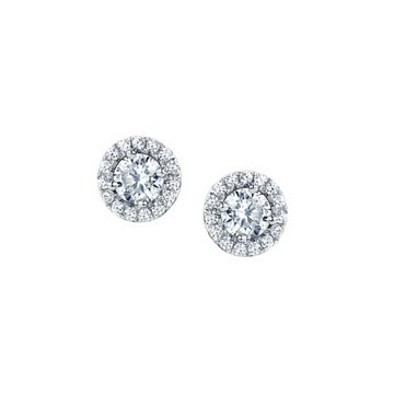 Real Effect | Sterling Studs with Cubic Zirconia