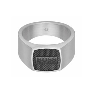 Boss | Gents Brushed Stainless Steel Ring
