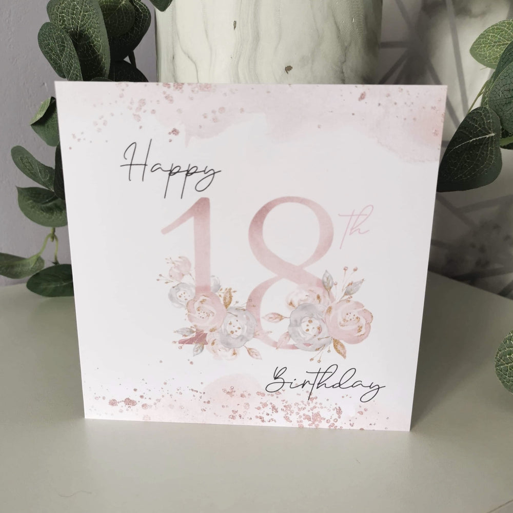 
            
                Load image into Gallery viewer, Floral 18th Birthday Card
            
        
