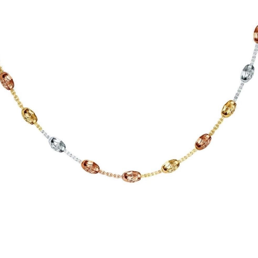 
            
                Load image into Gallery viewer, Real Effect | Tricolour 20” Beaded Necklace
            
        
