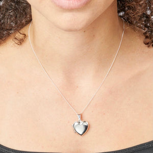 Sterling Silver Engravable Heart Locket
