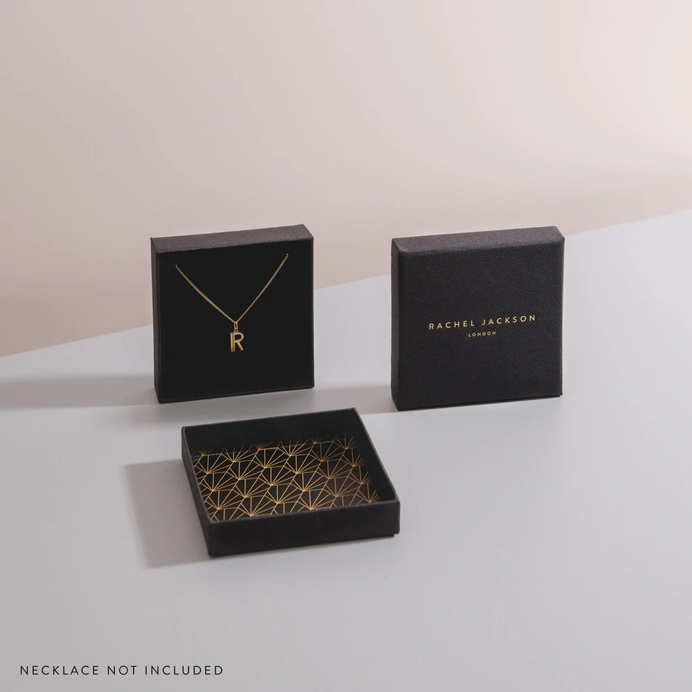 Rachel Jackson | Personalised Monogram Hexagon Spinning Gold Necklace