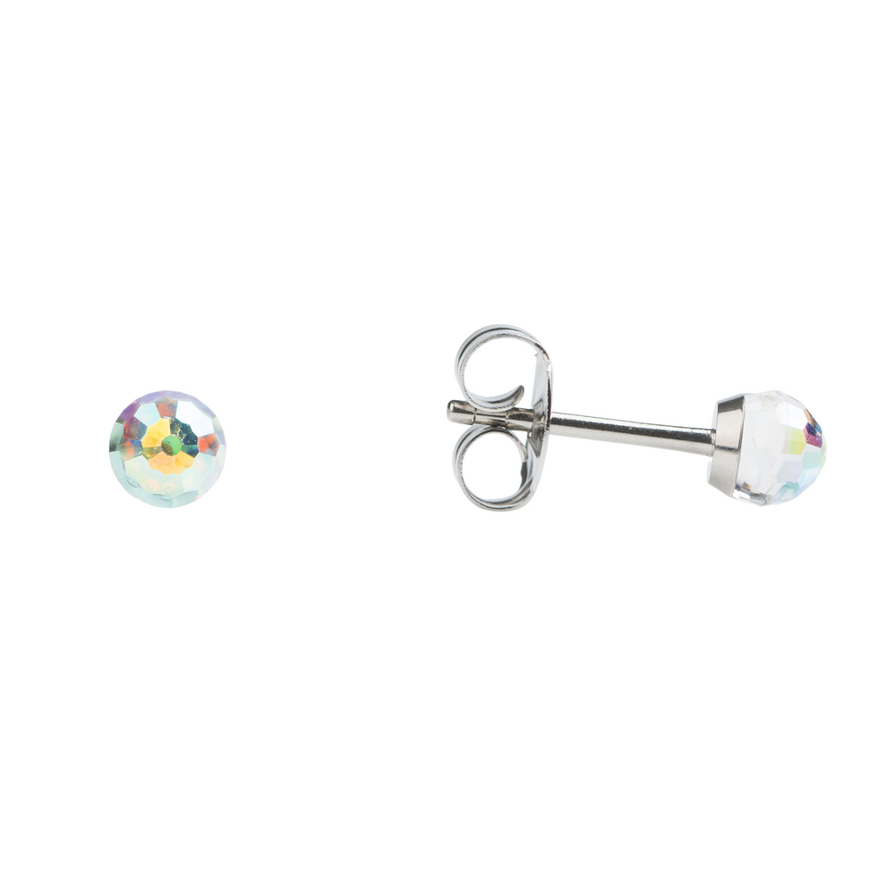 Studex Tiny Tips AB Crystal Ball Stud Earrings