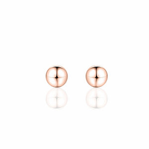 Gisser | Rose Gold Plated Ball Stud Earrings