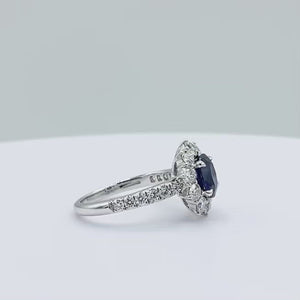 
            
                Load and play video in Gallery viewer, 18ct White Gold, Sapphire and Diamond Ring
            
        