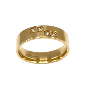 9ct Yellow Gold and Diamond Wedding Ring