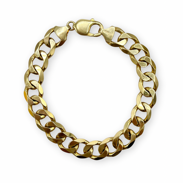 9ct Yellow Gold Flat Curb Bracelet