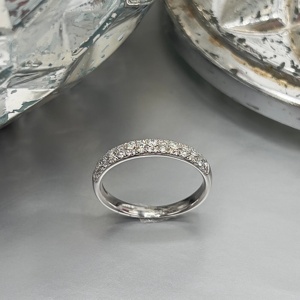 
            
                Load image into Gallery viewer, 9ct White Gold Diamond Eternity Band Ring
            
        