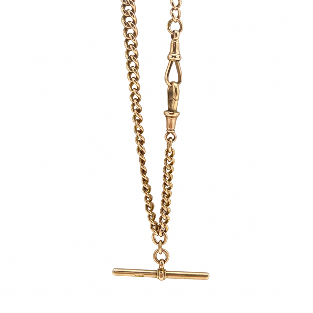 Pre-owned 9ct Rose Gold T-Bar Albert Chain