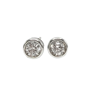 18ct White Gold, Round Diamond Solitaire Earrings